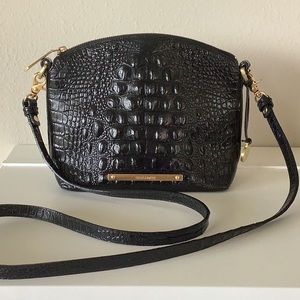 Brahmin Mini Duxbury Black Melbourne Crossbody in EUC